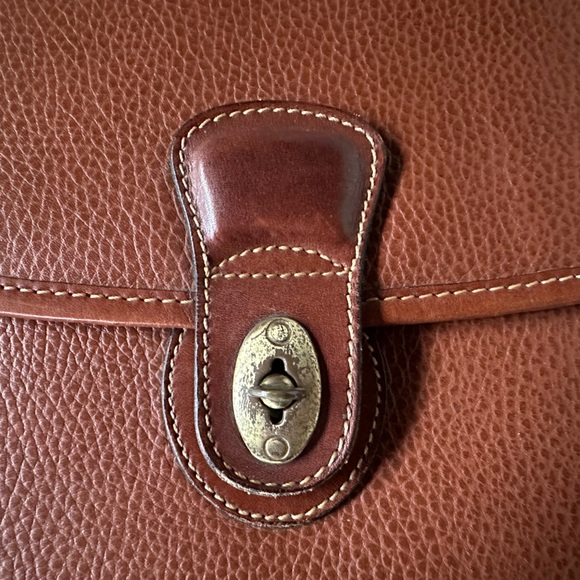 Vintage 80s COACH Metropolitan Briefcase British Tan Pebbled Leather Clean. EUC - Picture 4 of 6